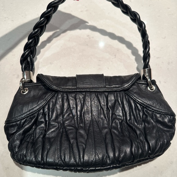 Steven by Steve Madden - black leather shoulder purse - Picture 6 of 8